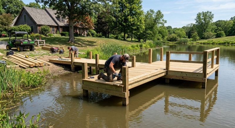 Wood Dock Installation in Olathe, KS