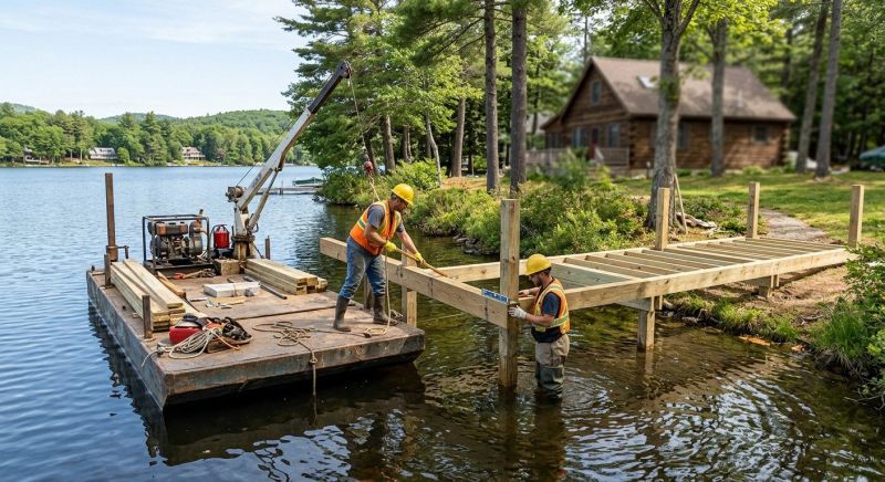 Pond Dock Construction in Alpharetta, GA
